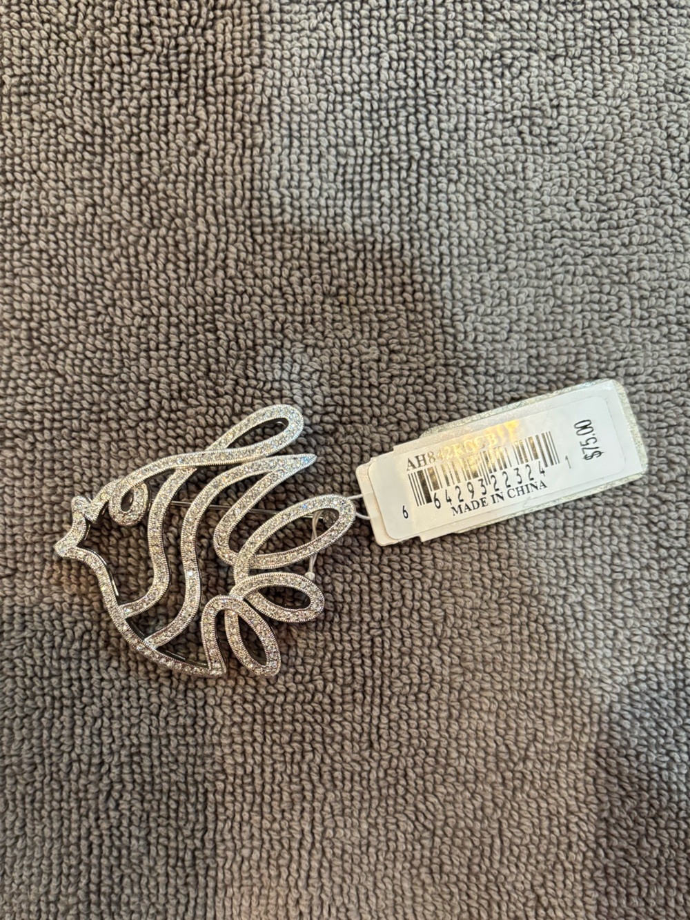 Silver Crystal Floral Brooch - Elegant Women Accessories